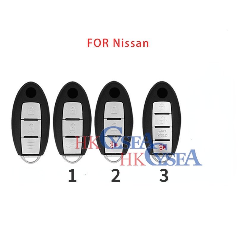 Hộp Đựng Chìa Khóa Điều Khiển Từ Xa 3,4 Nút Cho Nissan Rogue XTrail T32 T31 Qashqai J11 J10 Kicks Tiida Pathfinder Murano Juke Versa Note Infiniti Navara