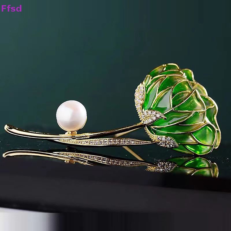 {Ffsd} Ghim Cài Khăn Choàng / Khăn Quàng Cổ Hình Hoa Đính Ngọc Trai Thời Trang Cao Cấp * Hàng Bán Chạy