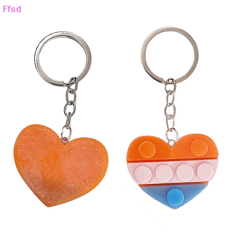 1 Móc Khóa Hình Cây Kem / Trái Tim Xinh Xắn Cho Cặp Đôi