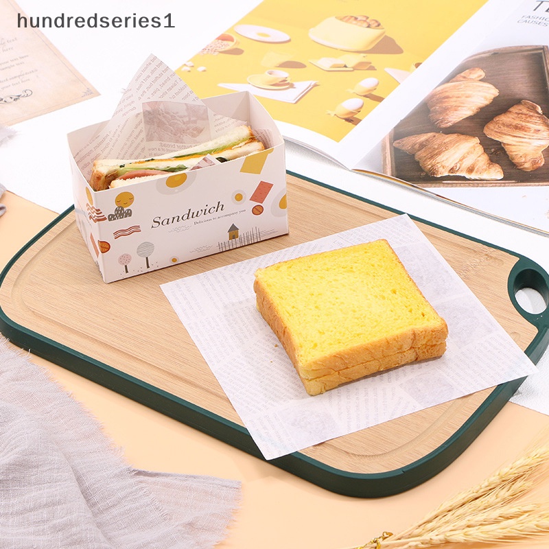 Set 1 / 100 Túi Giấy Gói Bánh Mì Sandwich Chống Mỡ Dành Cho Nhà Bếp