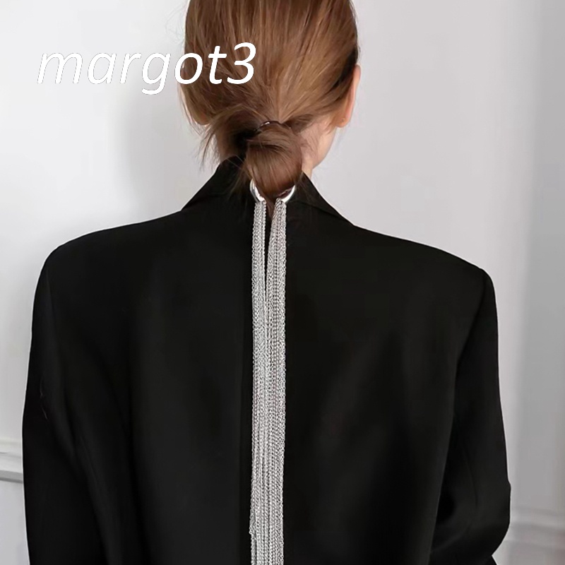 Dây Chuỗi Dài Màu Bạc Tua Rua Dùng Trang Trí Tóc Thời Trang DIY