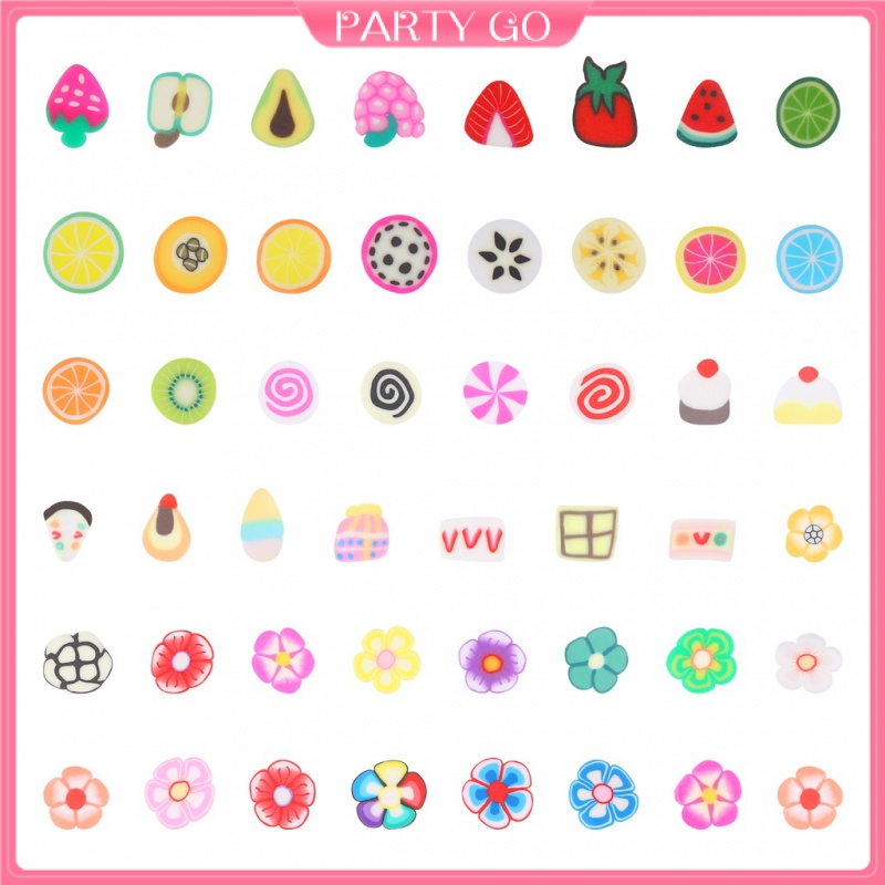 Bộ 3000 Miếng Dán Trang Trí Móng Tay / Điện Thoại Họa Tiết Hoa Quả 3D Nhiều Màu Xinh Xắn DIY