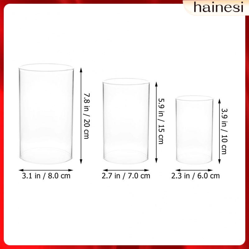 Bộ 3 Giá Đỡ Nến Bằng Thủy Tinh Dùng Trang Trí Nhà Cửa