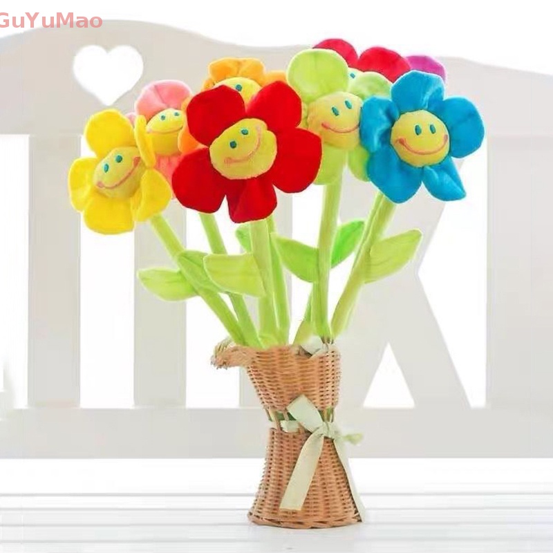 [cxGUYU] Đồ Chơi Rèm Cửa Lông Xù Hình Hoa Hướng Dương Có Khóa Cài Cho Trẻ Em Làm Quà Cưới Tanabata PRTA