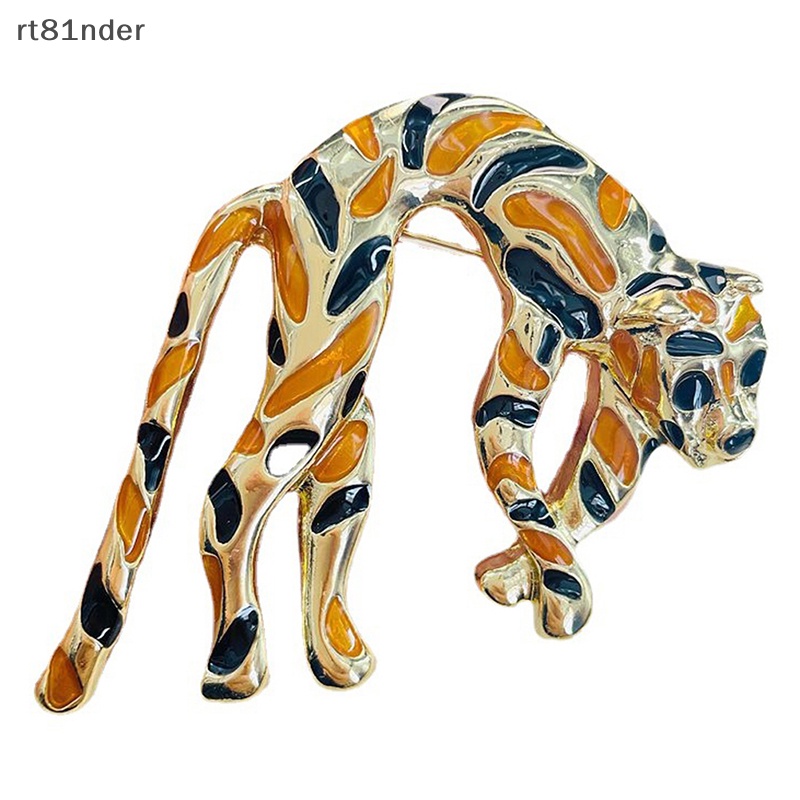 Rt Ghim Cài Áo Tráng Men Họa Tiết Da Báo Đa Năng Phong Cách Cổ Điển Cá Tính