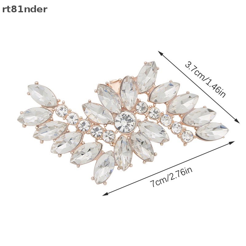 Rt 1 Kẹp Đính Đá Pha Lê Lấp Lánh Trang Trí Giày Cao Gót Có Thể Tháo Rời Cho Cô Dâu