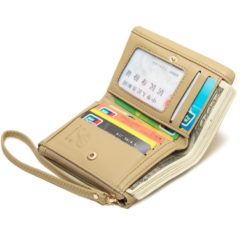 Ví Gấp Hai Lần Có Dây Đeo Cổ Tay Thời Trang Dành Cho Nữ