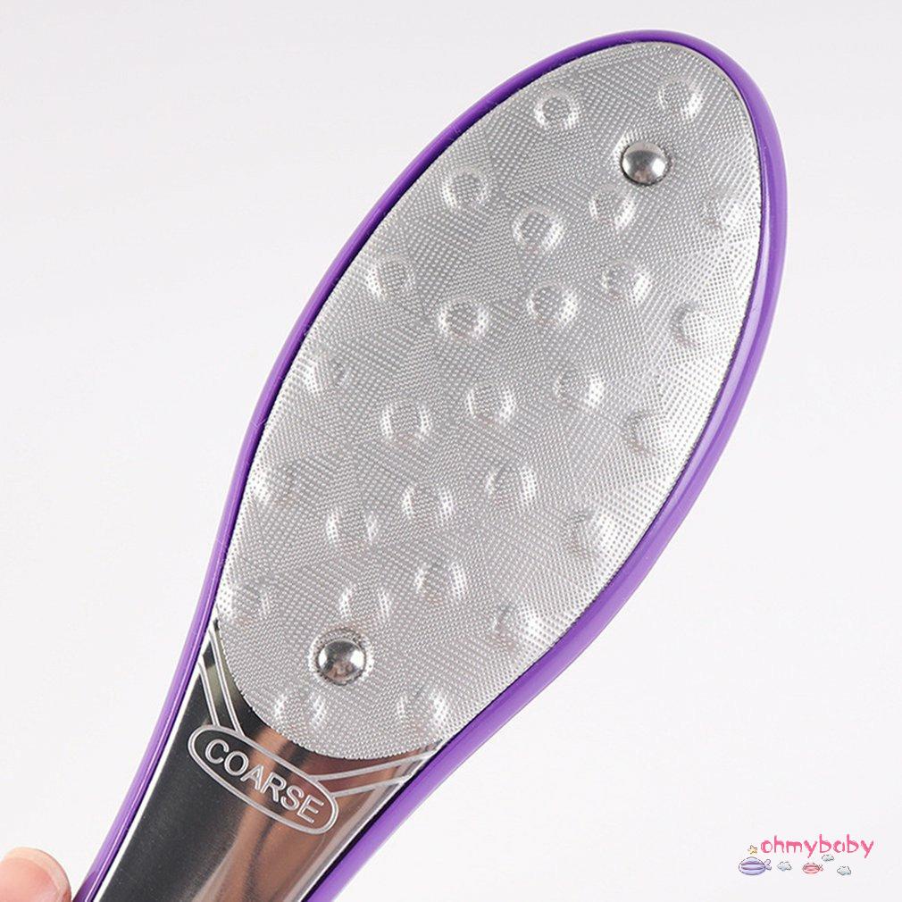 [OMB] Dụng cụ mài chân hai mặt bằng thép không gỉ làm móng Tập tin Callus Loại bỏ da chết [Z/14]