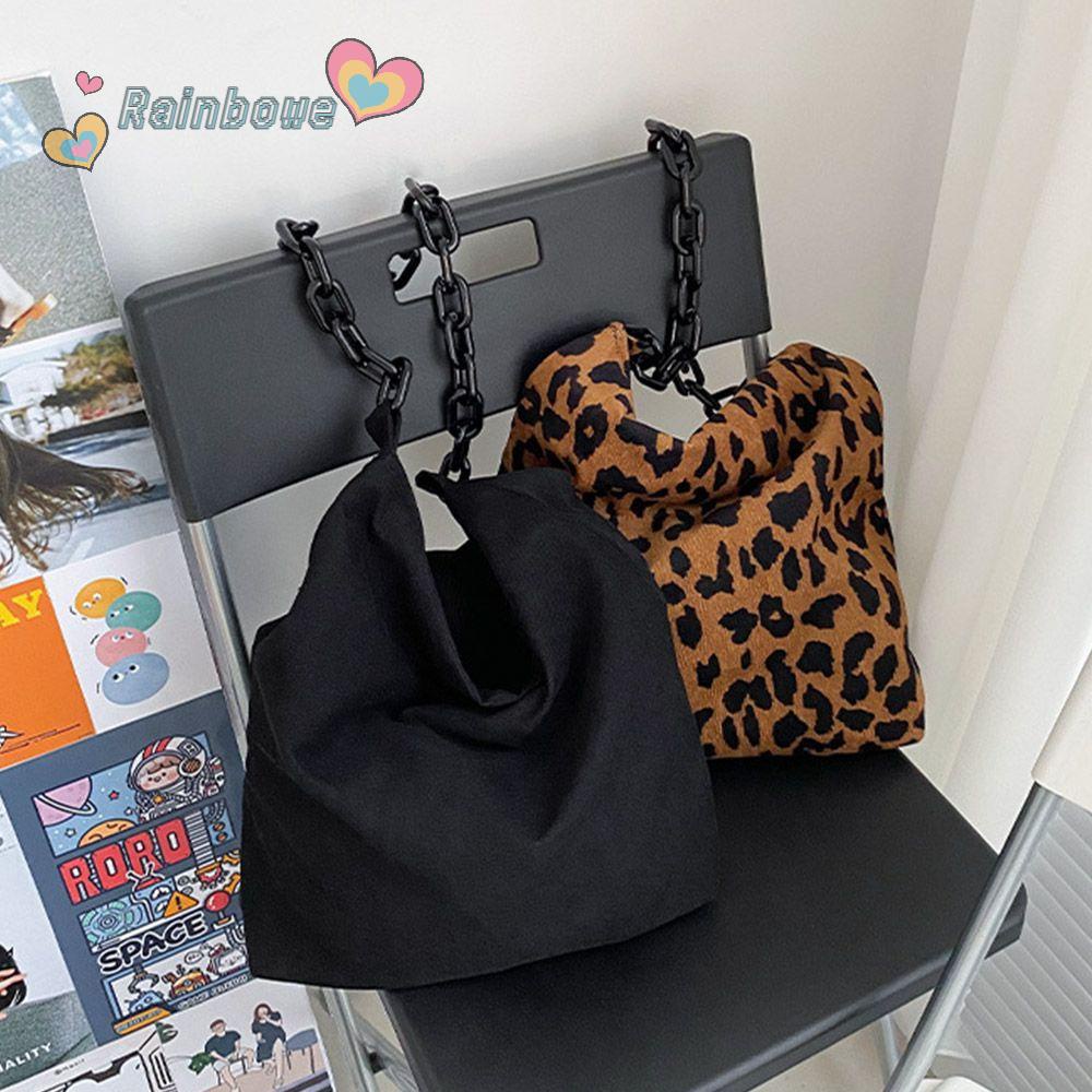 Túi Xách Đeo Vai Vải Nhung Mềm Màu Cầu Vồng Dễ Thương