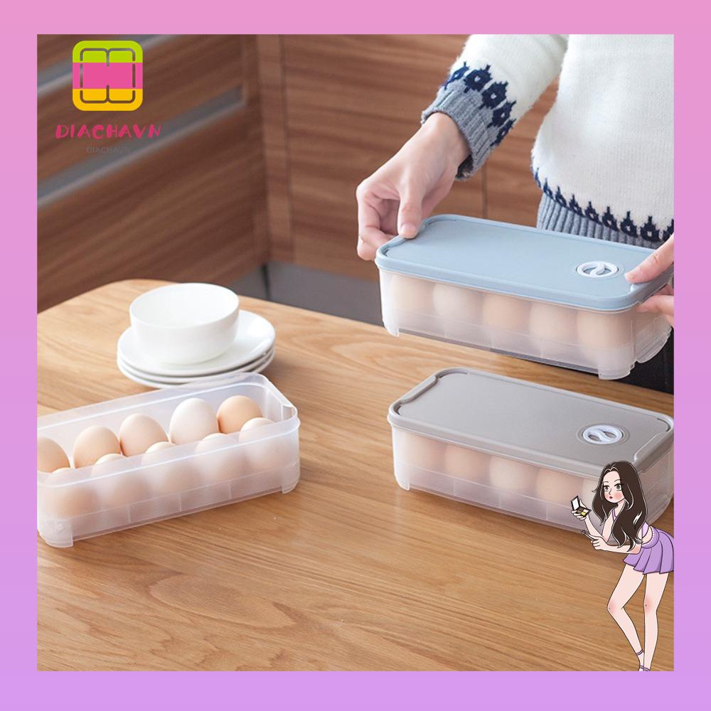 Khay Đựng Trứng Trong Suốt Có Thể Xếp Chồng Tiện Dụng