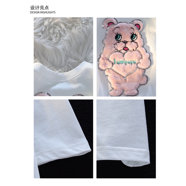 Áo Thun Tay Ngắn Chất Liệu 100% Cotton Cao Cấp Thời Trang Theo Phong Cách Hàn Quốc Cho Nữ