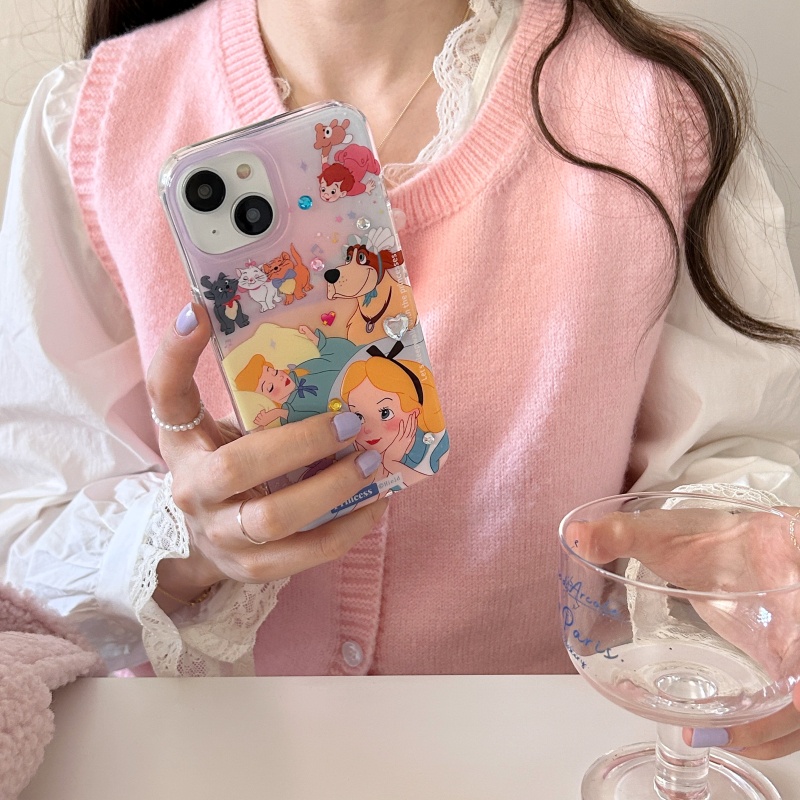 Ốp Điện Thoại Mềm Trong Suốt Chống Sốc Chống Rơi Hình Công Chúa 3D Dễ Thương Cho iPhone 14 13 12 11 Pro Max 14 Plus