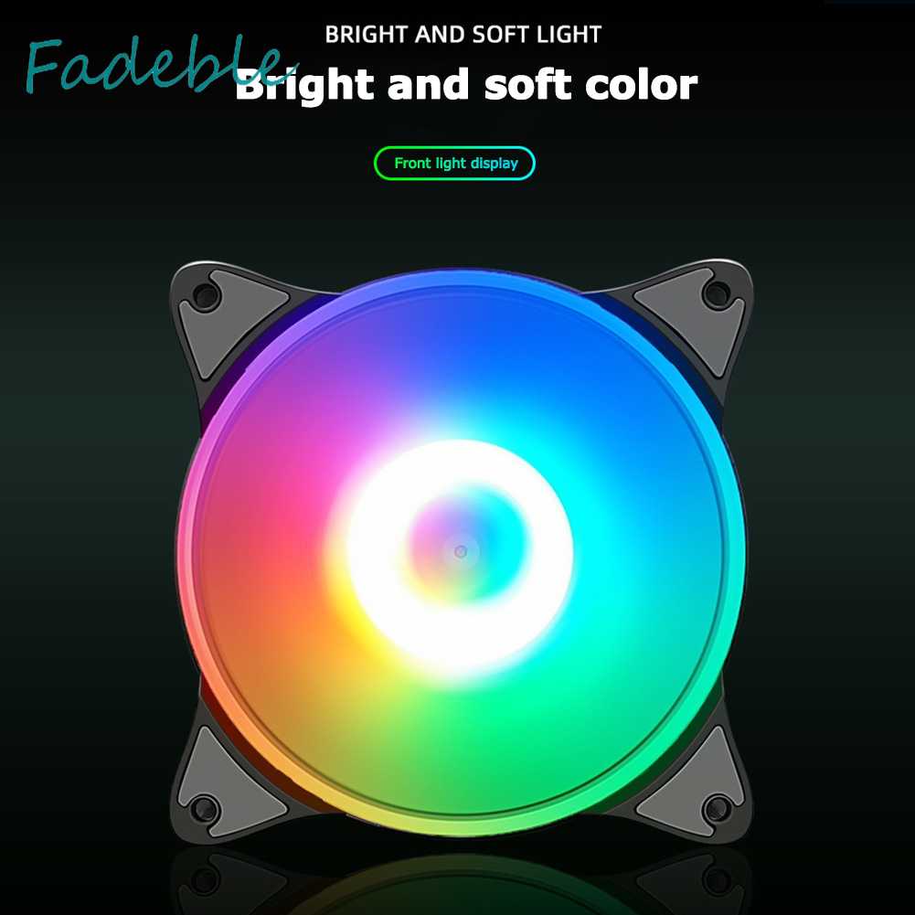 Quạt Làm Mát COOLMOON 12cm Đèn LED 5 Màu Cỡ Lớn 4Pin