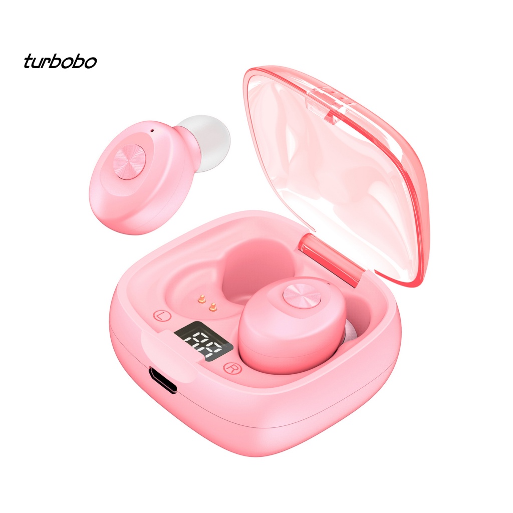 1 Set Tai Nghe Nhét Tai Không Dây Bluetooth Tiết Kiệm Năng Lượng Hiển Thị LED Kỹ Thuật Số ABS