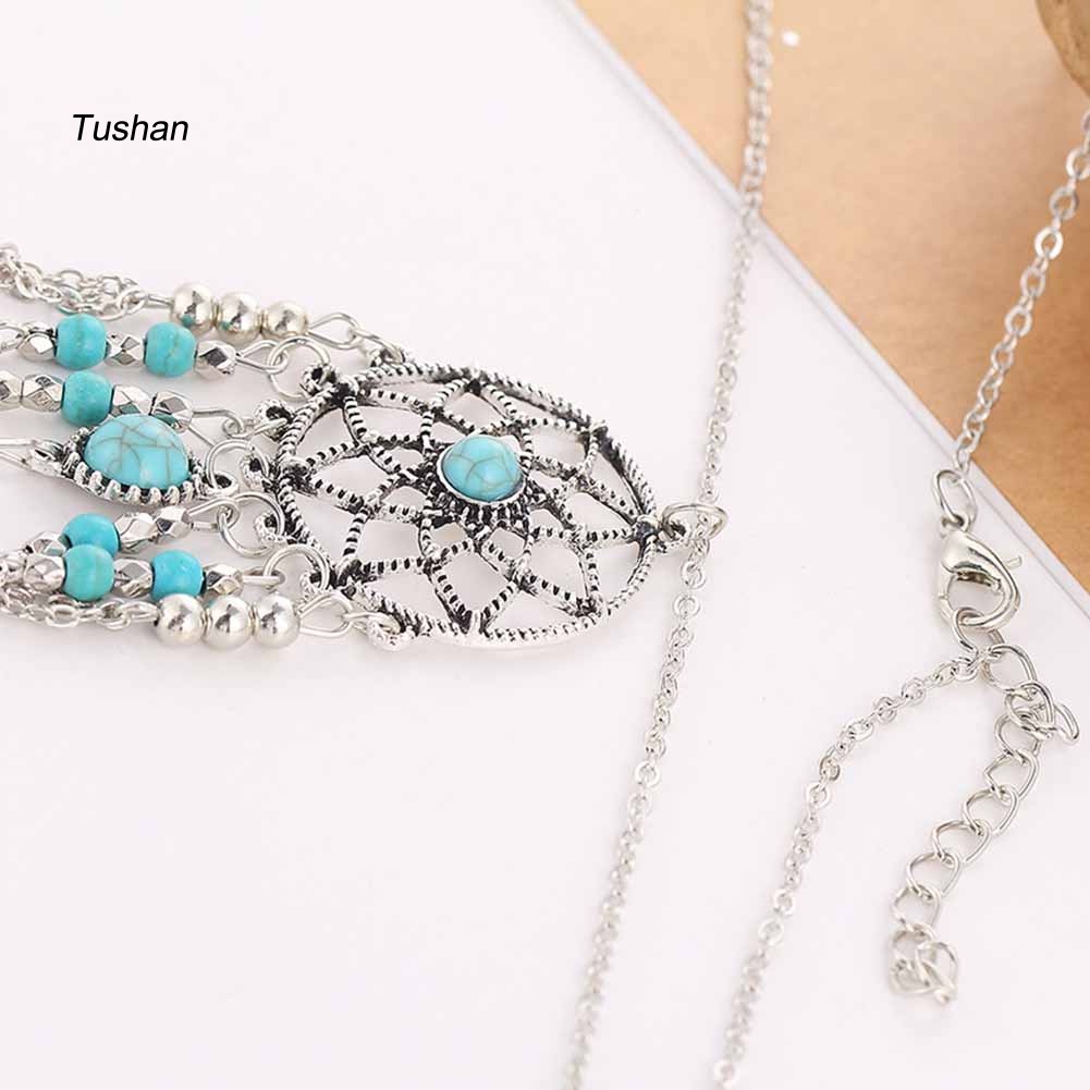 Vòng cổ Mặt Dreamcatcher Phối Lông Vũ Thời Trang Boho Cho Nữ