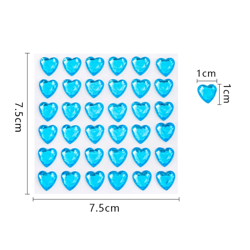 Bộ 36 Miếng Dán 3D Hình Trái Tim Lấp Lánh Trang Trí Sổ Tay DIY