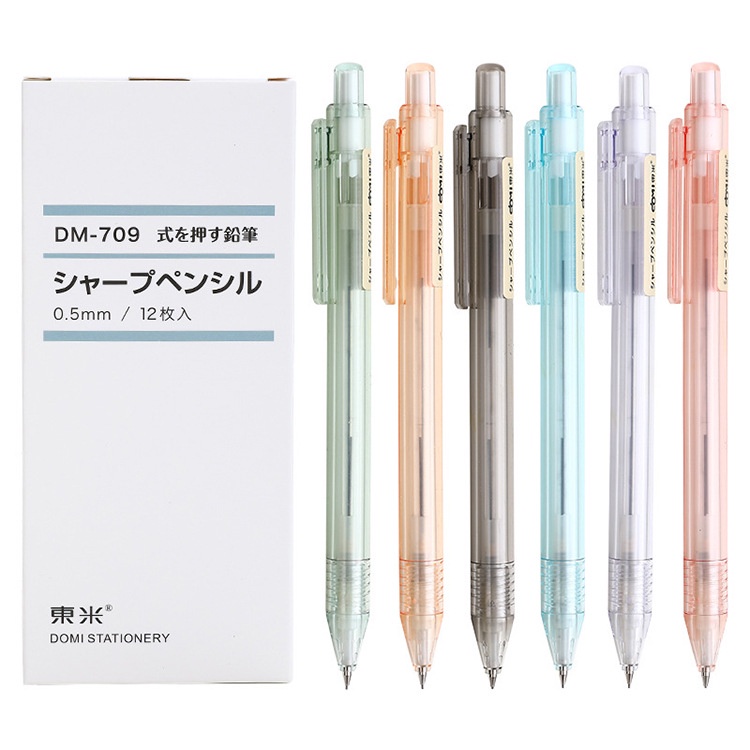DOMI Muji Bút Chì Bấm 0.5mm Trong Suốt wj306