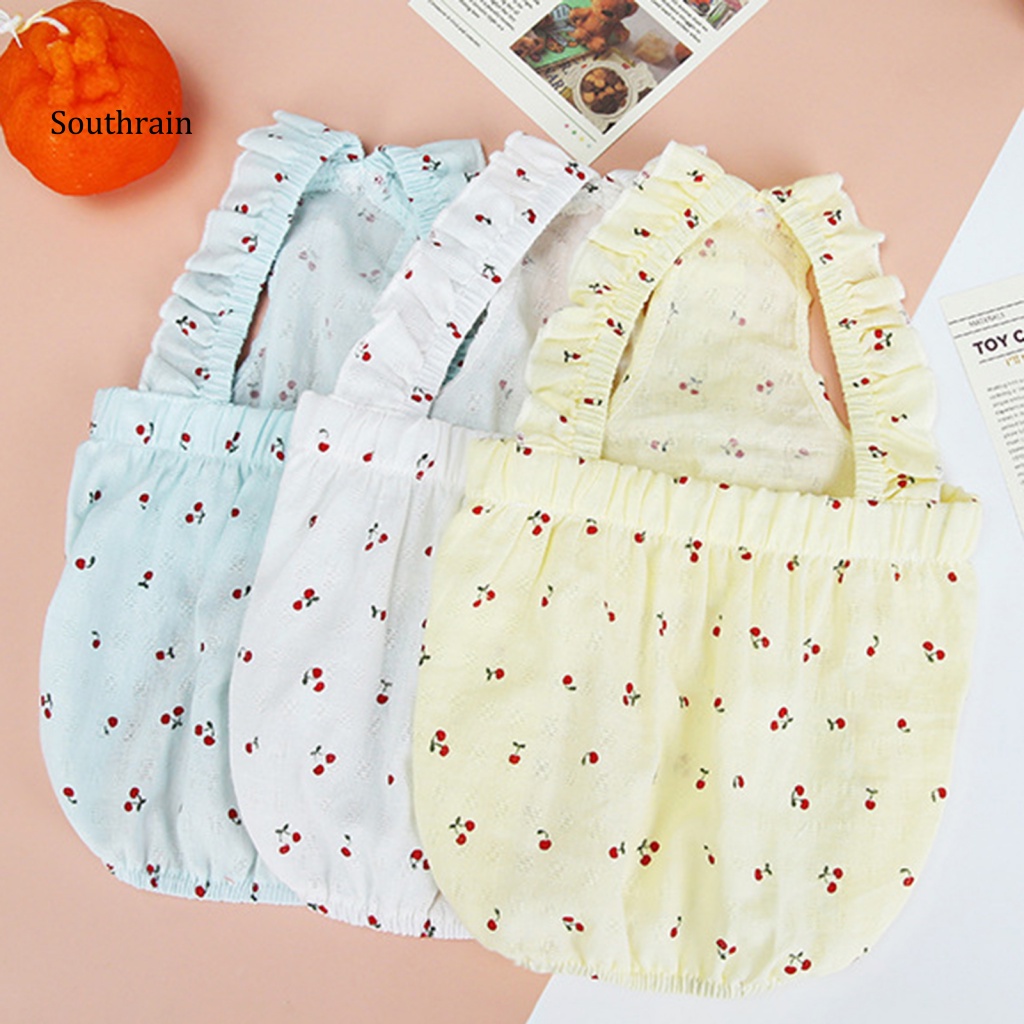 Đầm Không Tay In Họa Tiết Cherry Xinh Xắn Thời Trang Mùa Xuân Cho Cún Cưng