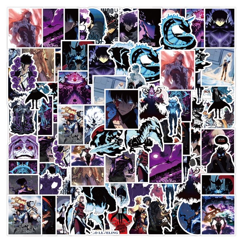 Z&M❀ Hình Dán Solo Cấp ❀ Bộ 50 Miếng Dán Chống Thấm Nước Kiểu Anime Nhật Bản Dễ Thương