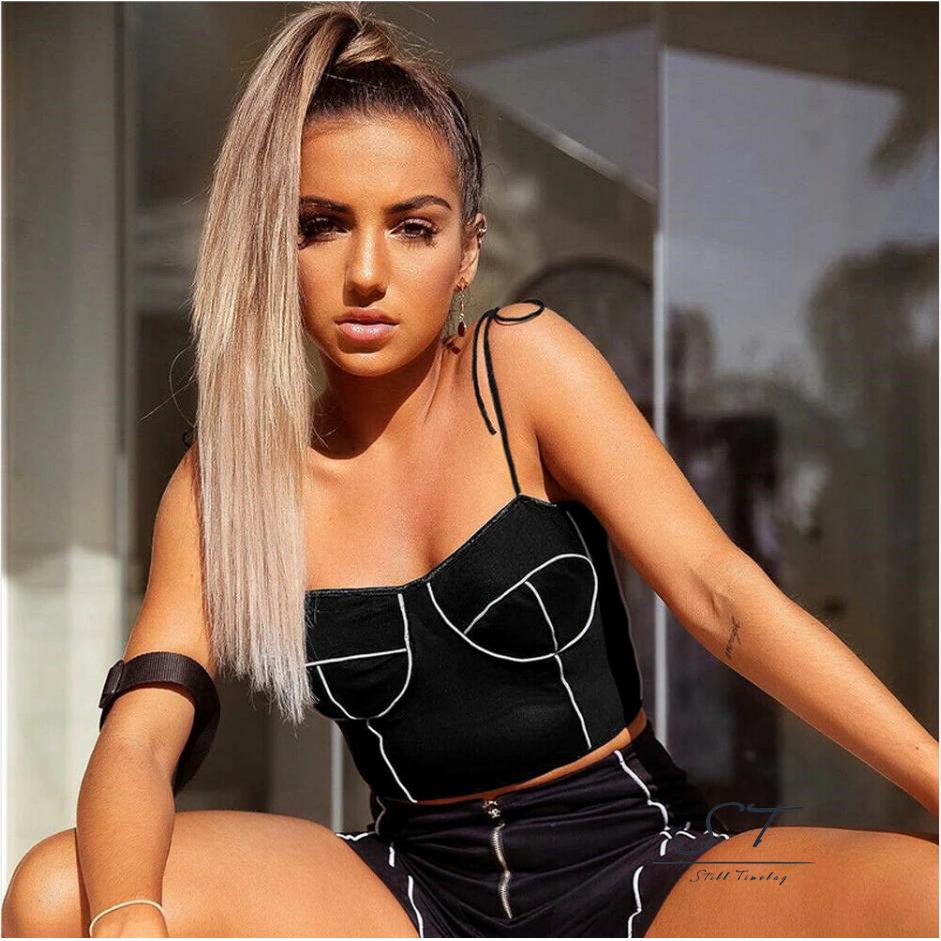 Áo Croptop Không Tay Dáng Ôm Gợi Cảm Cho Nữ