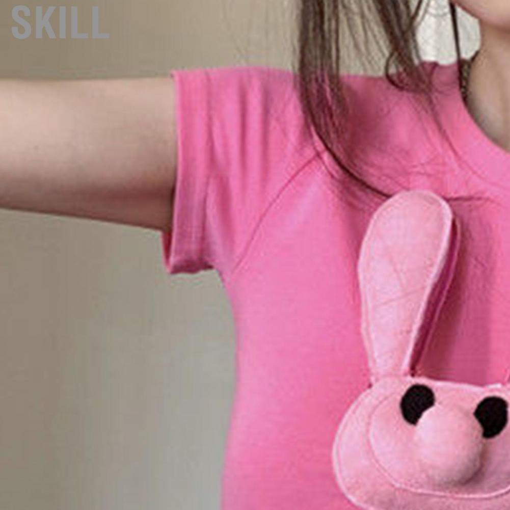 Skill Summer T Shirt  Versatile Women Short Sleeve Breathable Charming for Party