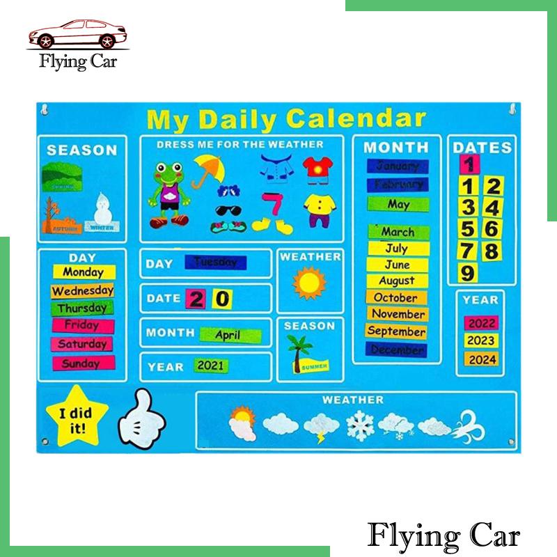 [Lzdjfmy2] Bảng Nỉ Busy Học Tập Cho Trẻ Mẫu Giáo Du Lịch