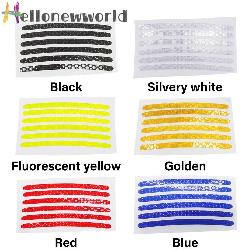 Bộ 24 Miếng Dán Phản Quang Cảnh Báo Cho Bánh Xe Đạp Xe Mô Tô