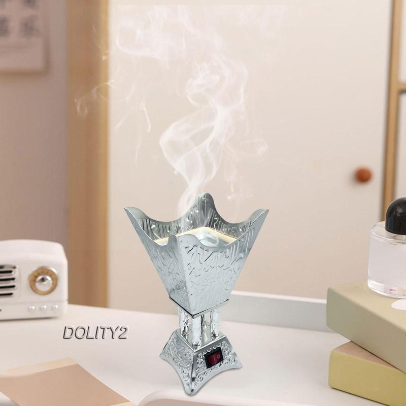 [Dolity2] Giá Đỡ Đốt Trầm Hương Điện Tử Bằng Kim Loại Kiểu Ả Rập Cho Nhà Ở