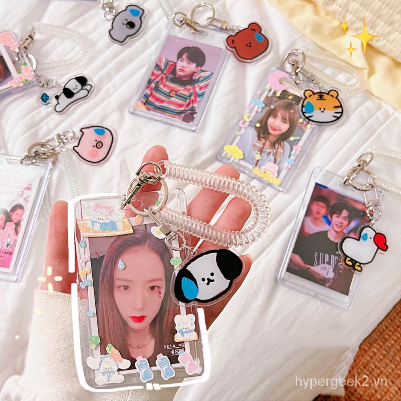 Móc Chìa Khóa / Thẻ Ảnh lomo Ba Inch Hình Nhóm Nhạc blackpink Bằng Acrylic Dễ Thương