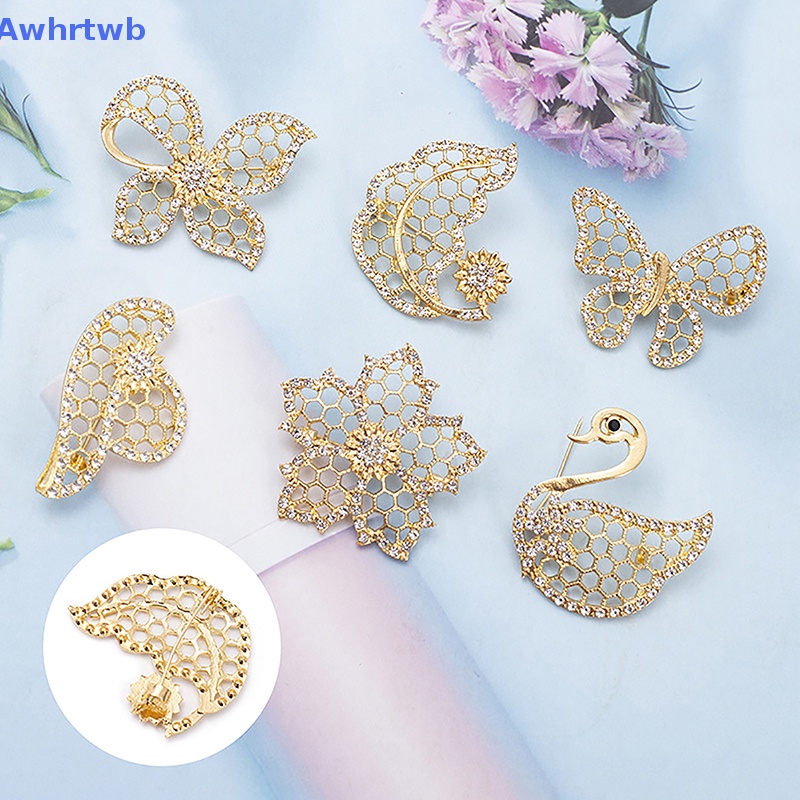 Trâm Cài Áo Hình Thiên Nga / Hoa / Bướm Vintage Dễ Phối Đồ Thời Trang Cho Nữ Mới