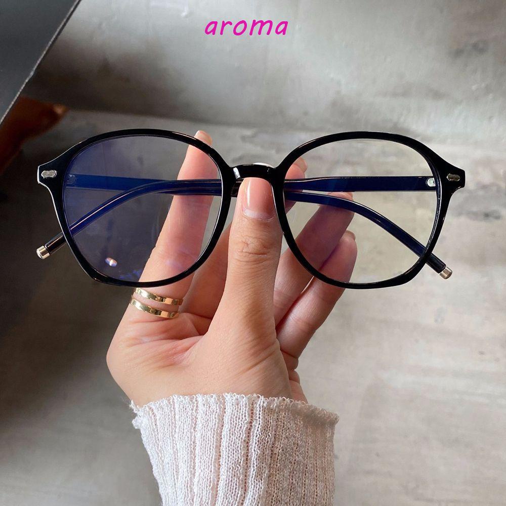 Mắt Kính Gọng Oval Trong Suốt Chống Ánh Sáng Xanh Phong Cách Hàn Quốc Thời Trang Cho Nam