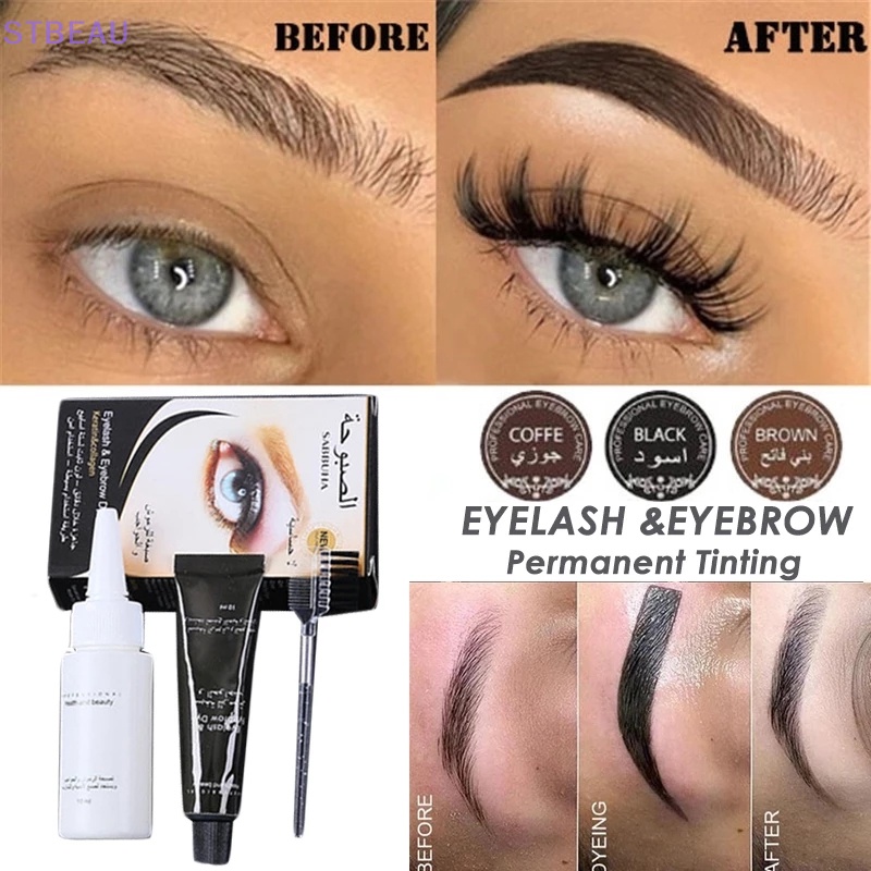 Gel Nhuộm Lông Mày Henna Màu Đen / Nâu Dễ Sử Dụng