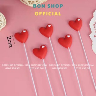 Topper Silicone Trái Tim Chấm Tim Set 5C