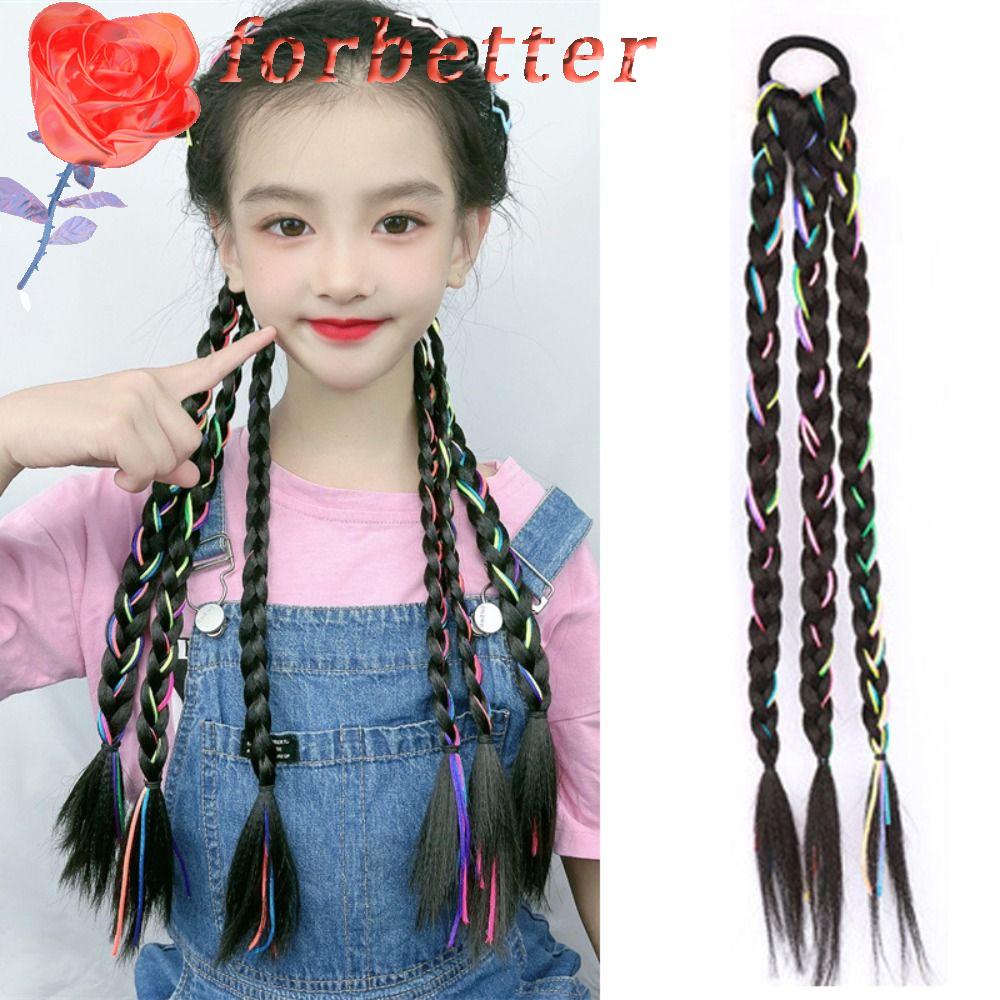 Dây Thắt Bím Tóc Giả Mềm Co Giãn Chịu Nhiệt Dành Cho Bé Gái
