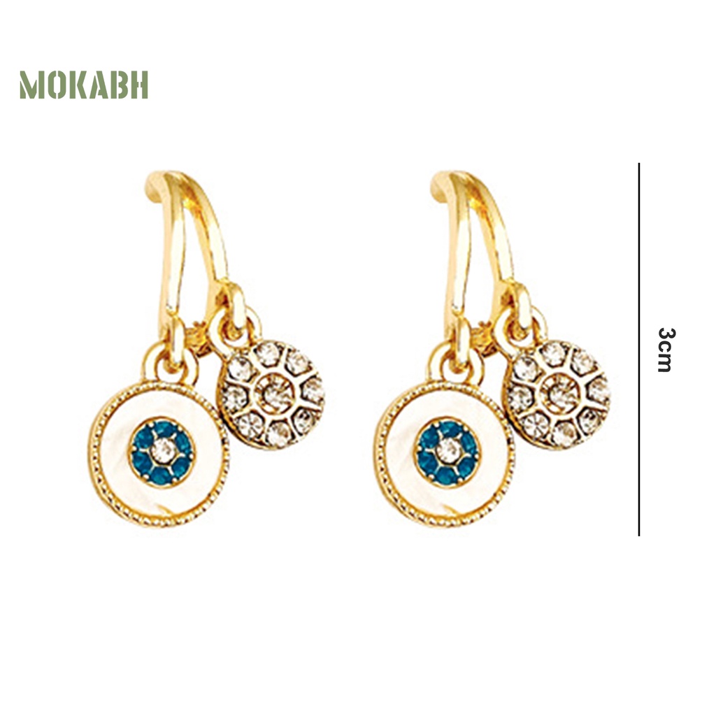 1 Đôi Bông Tai Đính Đá Lấp Lánh Phong Cách Vintage Dành Cho Nữ