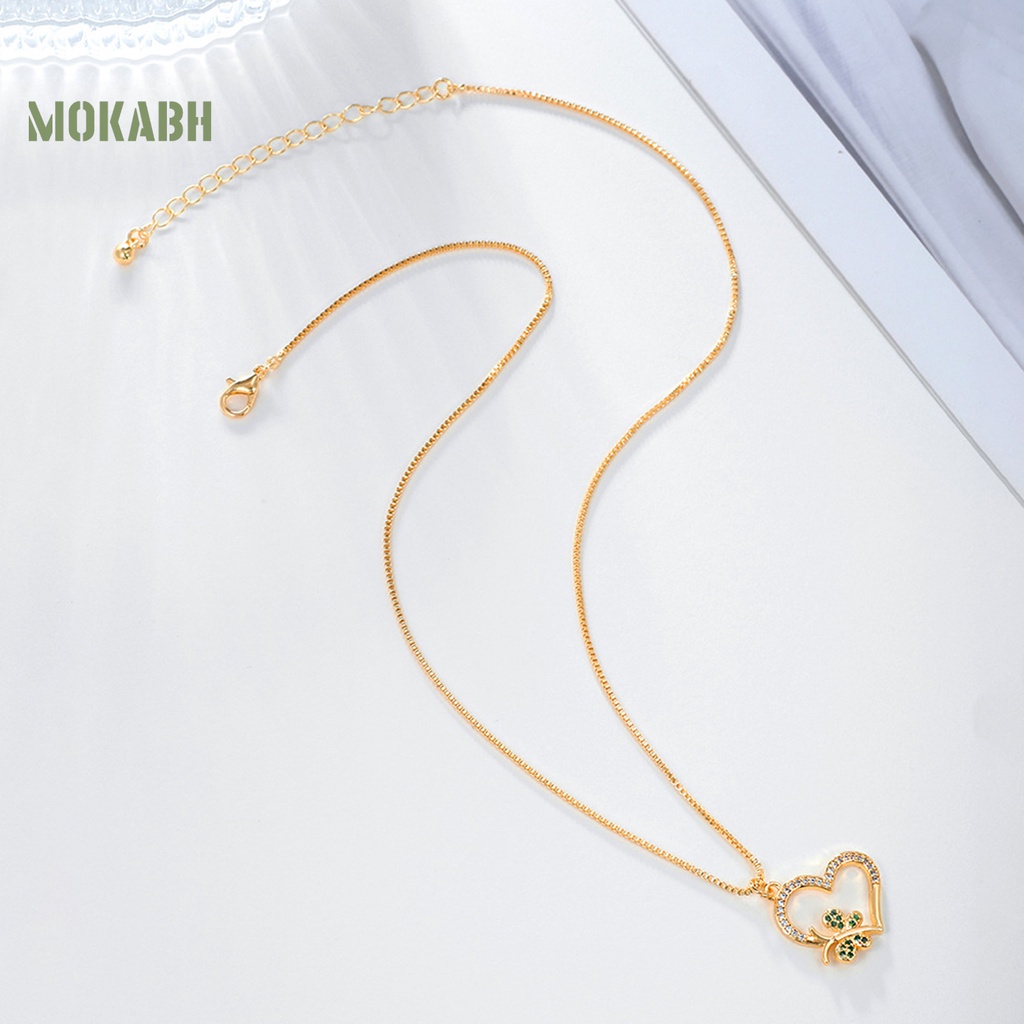 [Mới] Vòng cổ Mặt Đá Zirconia Tinh Tế Sáng Bóng Mạ Điện Chống Phai Màu Trang Sức