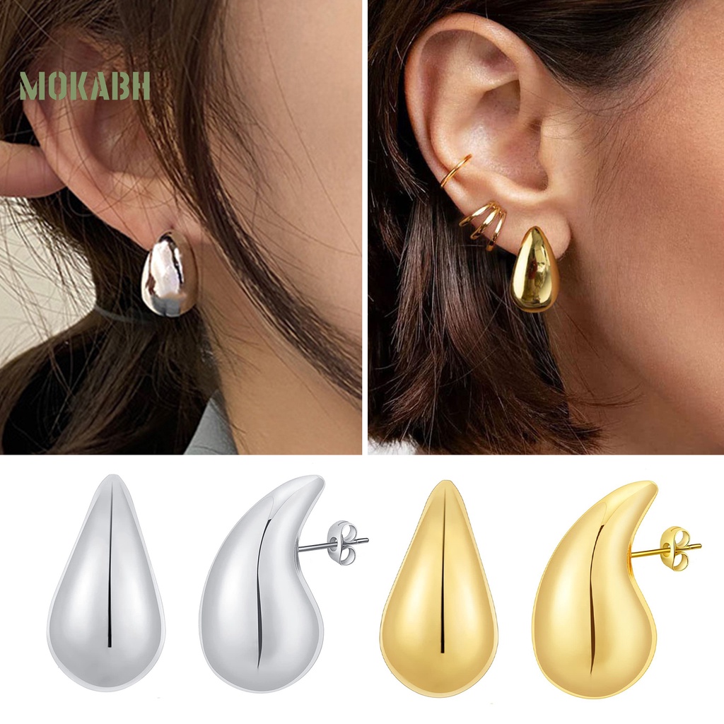 1 Đôi Bông Tai Hình Giọt Nước Bằng Hợp Kim Không Gây Dị Ứng Phong Cách Vintage Thời Trang Dành Cho Nữ