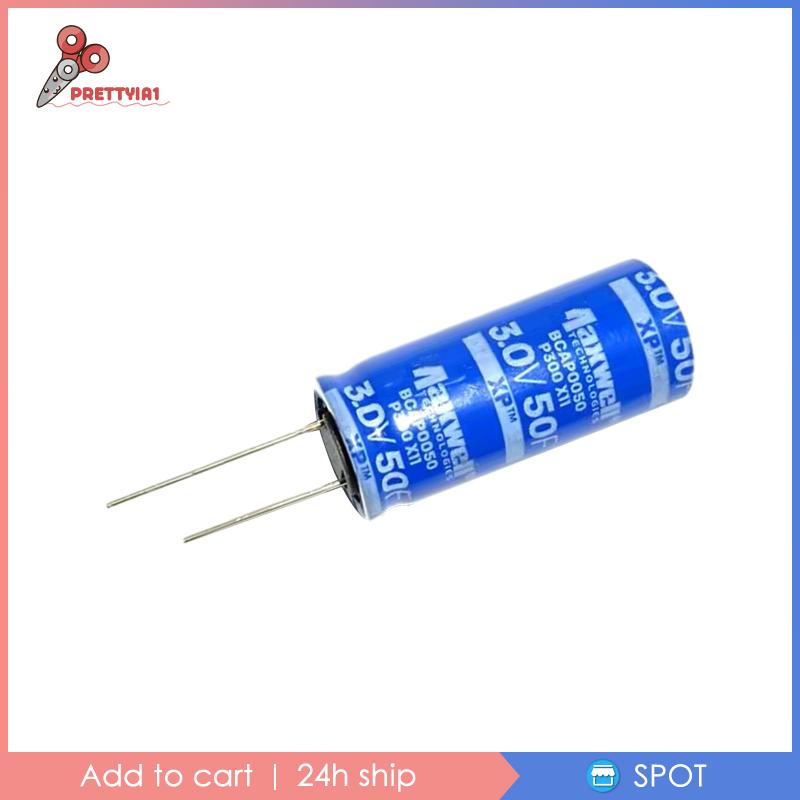 [Prettyia1] Tụ Điện Siêu Farad Condenser 3V 50F Di Động Cho Dự Án Điện Công Nghiệp Tự Làm