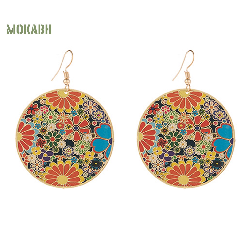 1 Đôi Bông Tai Treo Hình Hoa / Bướm Màu Sắc Ngọt Ngào Chất Lượng Cao Dễ Lên Màu Thời Trang Cho Nữ