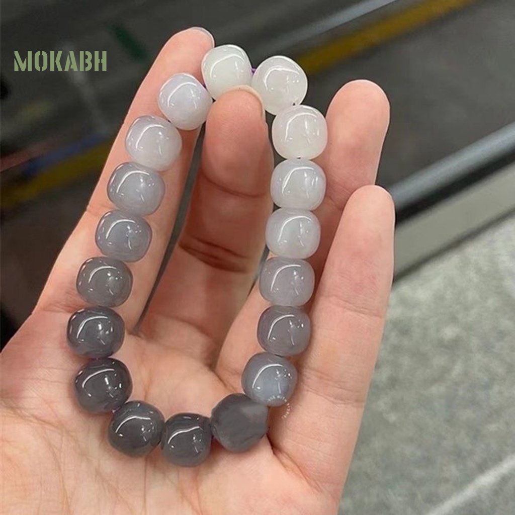 Vòng Đeo Tay Chuỗi Hạt Màu Loang Trong Suốt Thời Trang Thanh Lịch Dành Cho Nữ