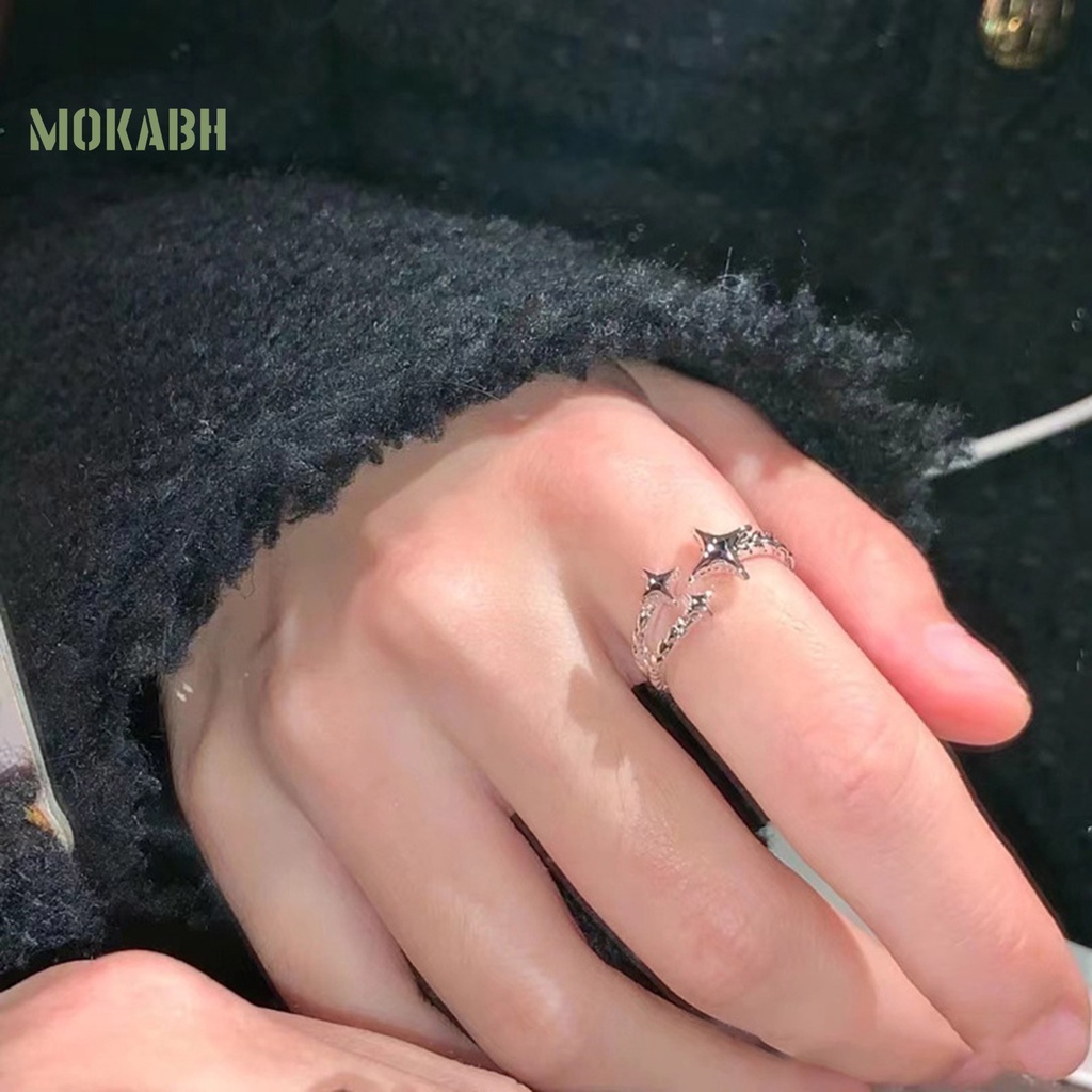 Nhẫn Hở Hình Ngôi Sao 4 Cánh Thanh Lịch Tùy Chỉnh Thời Trang Cho Nữ