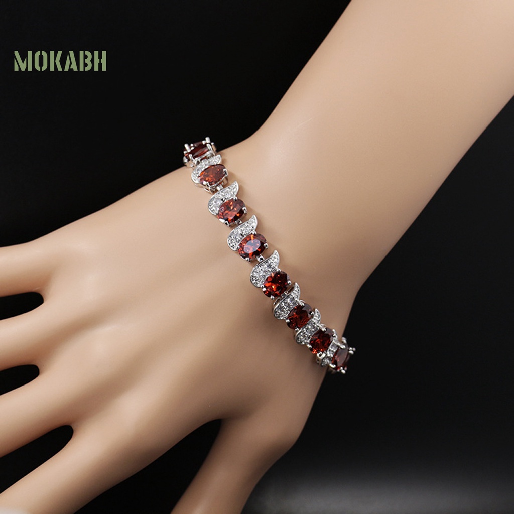 Vòng Tay Hình Chiếc Lá Đính Đá Màu Xanh Dương Thanh Lịch Tùy Chỉnh Thời Trang Cho Nữ