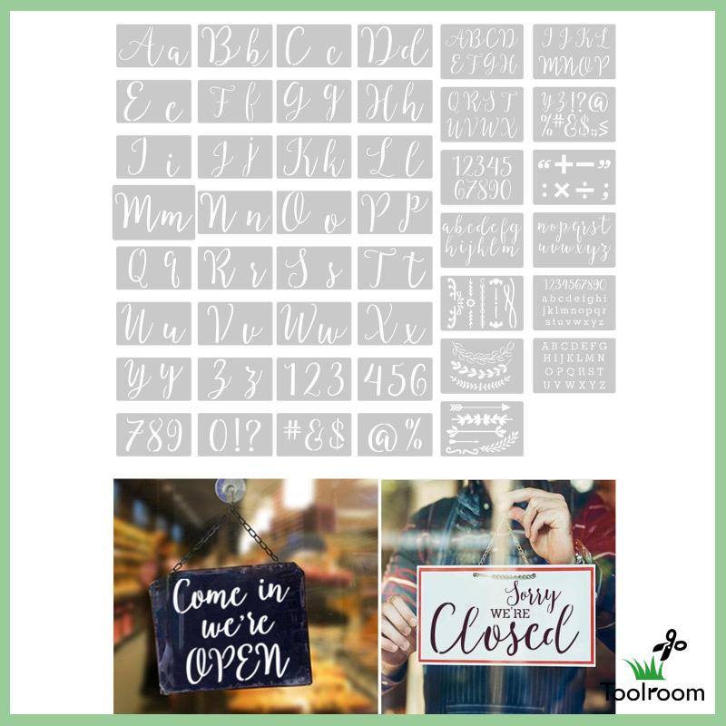 Bộ 45 Khuôn Chữ Cái Và Số Trang Trí Thiệp Mời