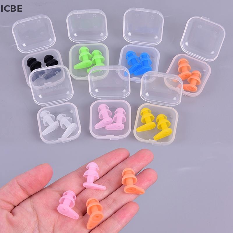 1 Cặp Nút Bịt Tai Bằng Silicon Chống Thấm Nước Tiện Dụng Khi Bơi Lội
