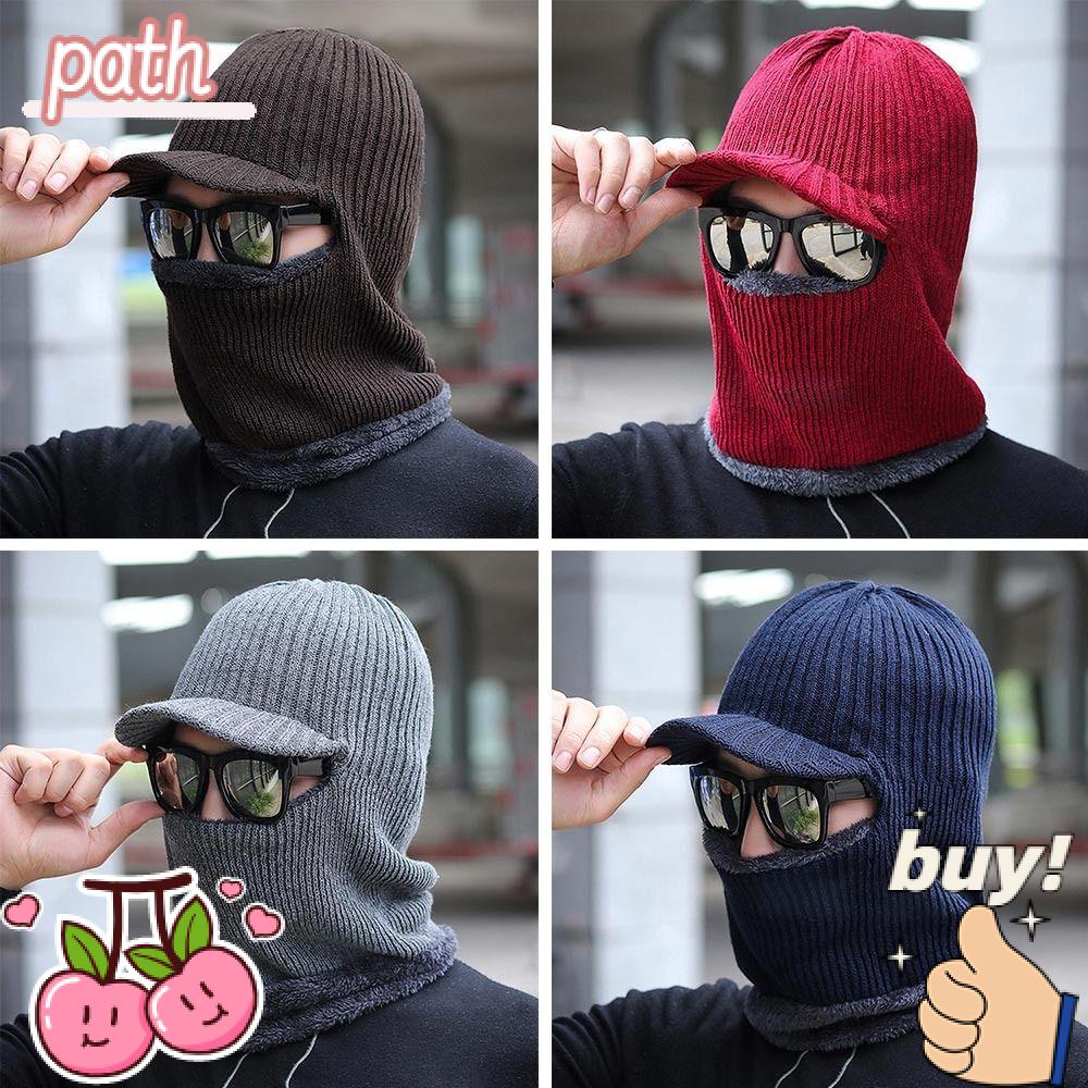 Mũ Trùm Đầu Kiêm Khăn Choàng Cổ Bằng Vải Nhung Dệt Kim Giữ Nhiệt Cho Nam Và Nữ