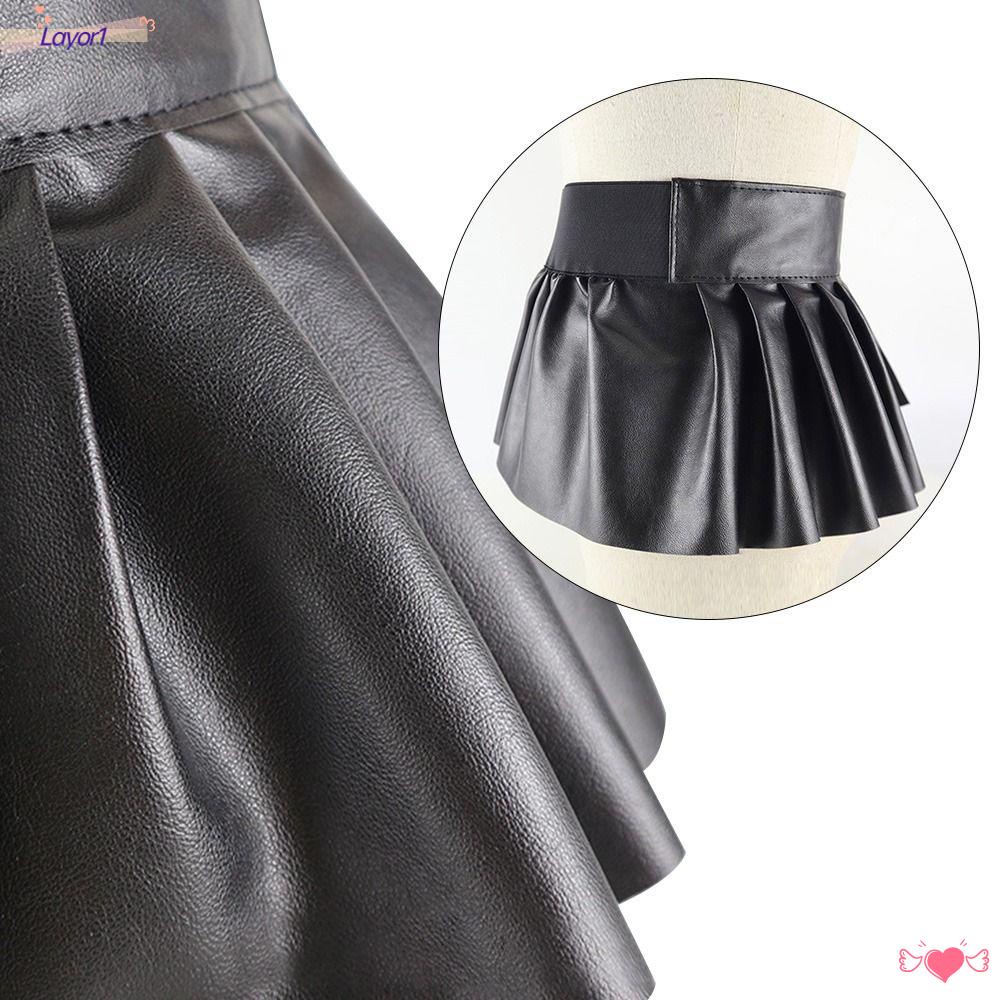 Thắt Lưng Da Bản Rộng Xếp Ly Kiểu Cổ Điển 1 Lớp Thích Hợp Phối Đầm / Áo Khoác / Đầm