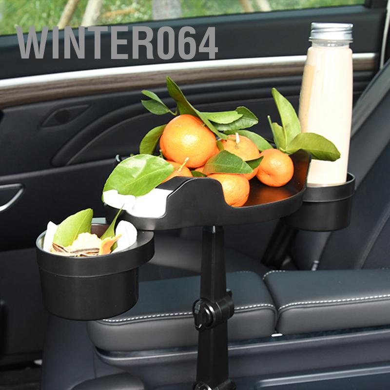 Winter064 Xe Khay Đựng Cốc Có Thể Điều Chỉnh Với Khe Cắm Điện Thoại Đen Di Động Mạnh Mẽ Tự Chuyến Đi Đường Bộ Phụ Kiện