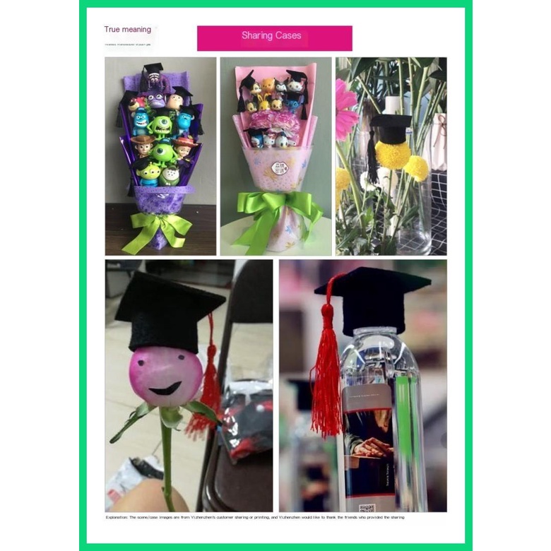 Búp Bê Đội Mũ Tốt Nghiệp Mini Bằng Vải Không Dệt Dùng Để Trang Trí