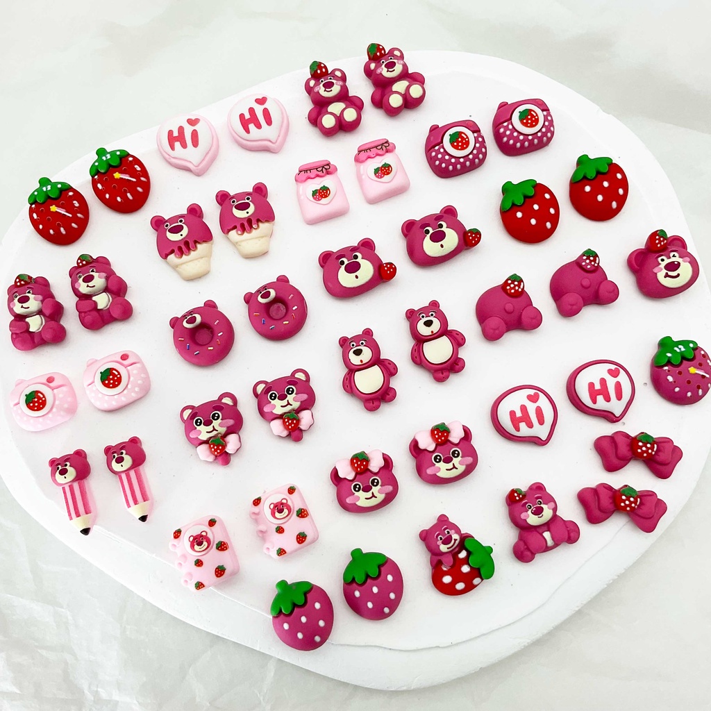 Set 20 Phụ Kiện Trang Trí Móng Tay 3D Hình Gấu Dễ Thương | Gấu Charm