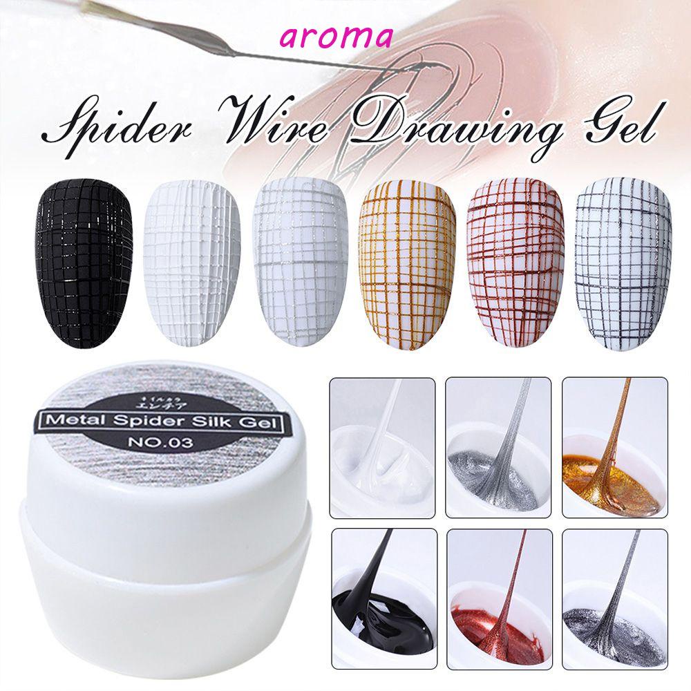 Sơn Móng Tay Gel UV Tạo Đường Sóng Nhện Thời Trang DIY